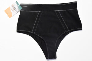 black high waist bikini bottom